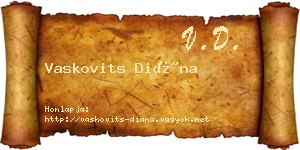 Vaskovits Diána névjegykártya